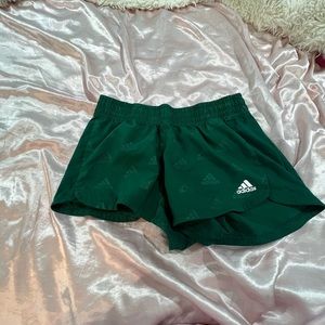 green adidas shorts